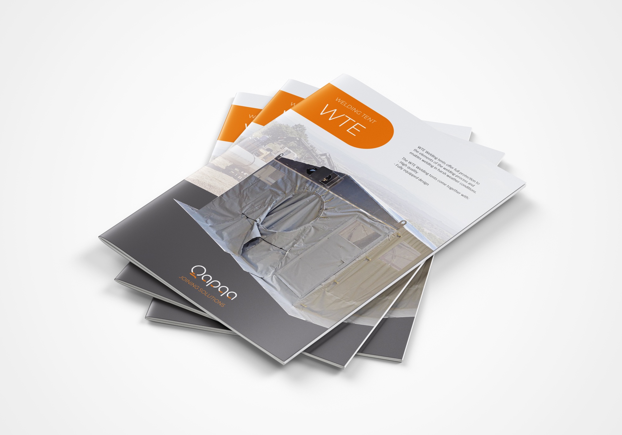 Brochure van Qapqa over de WTE-lastent, in de huisstijl van Qapqa